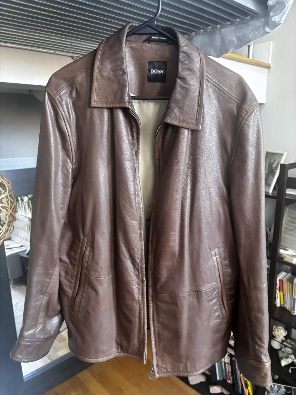 Boss Brown Leather Jacket